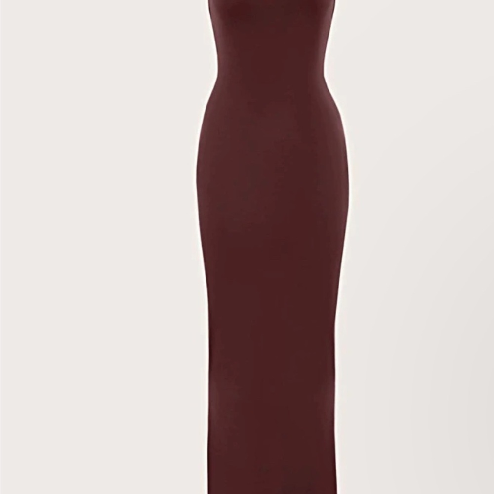 Elegant Brown Maxi Dress